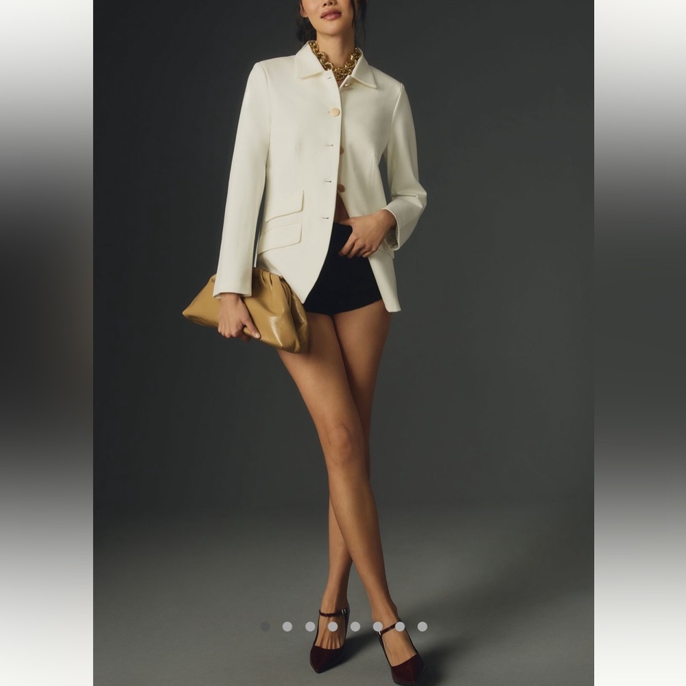 Dolan Cream Blazer Tailored Suit Jacket